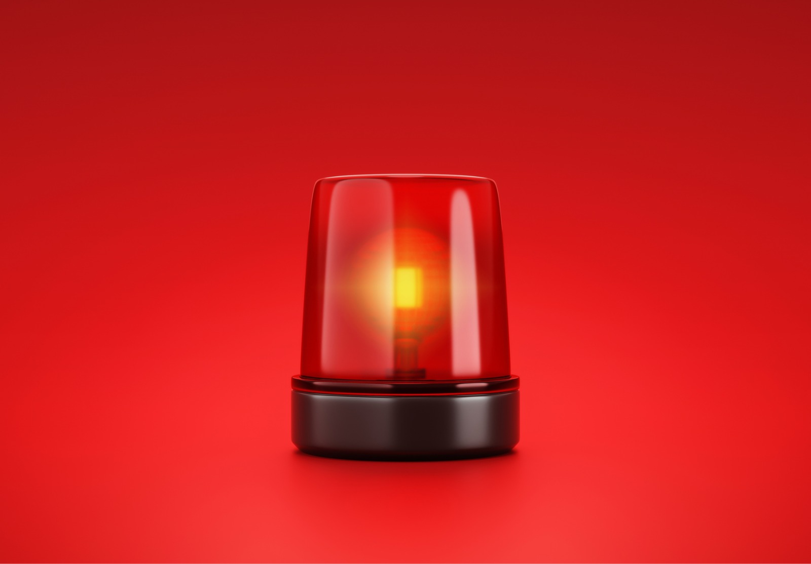 Sirène d’urgence rouge alerte d’urgence et sécurité police attention signal lumineux ou balise flash ambulance