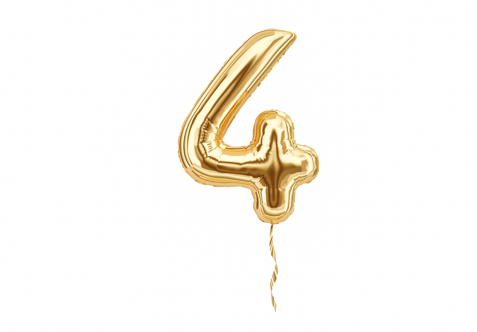 Chiffre 4. Papier bulle numéro quatre.